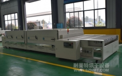 熱烈祝賀北京南火汽車配件有限公司與耐美特集團(tuán)上海分公司成功簽約1臺(tái)汽車內(nèi)飾板紅外線加熱線隧道爐12萬元！